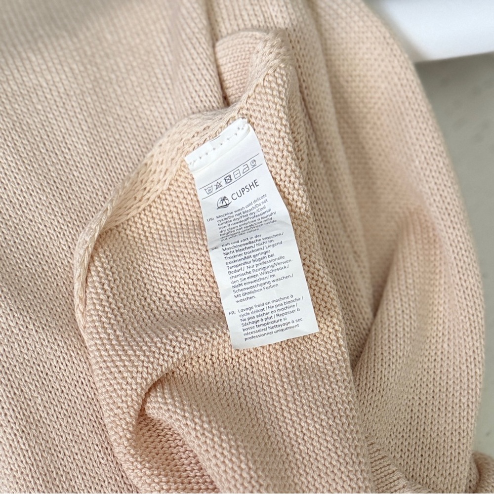 Cupshe Knit Short Sleeve V-Neck Mini Cover-Up - Picture 9 of 10